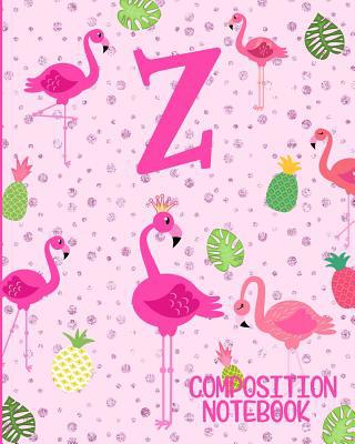 Composition Notebook Z: Pink Flamingo Initial Z... 1073081346 Book Cover