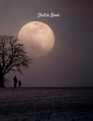 Sketch Book: Winter Moon Themed Personalized Ar... 1650155565 Book Cover