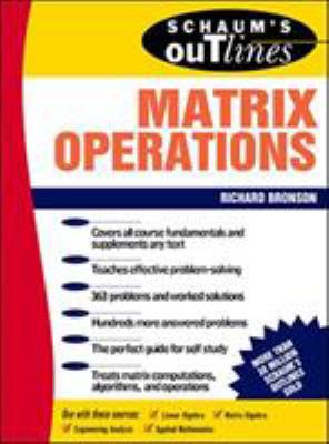 Schaum's Outline of Matrix Operations B00BG7561Y Book Cover