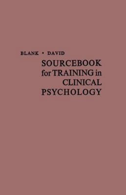 Sourcebook for Training in Clinical Psychology 3662394170 Book Cover