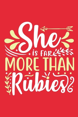 She Is Far More Than Rubies: Blank Lined Journal Notebook Diary: Bible Quote Scripture Christian Gift Gratitude Prayer Journal For Women Men 6x9 | 110 ... Pages | Plain White Paper | Soft Cover Book