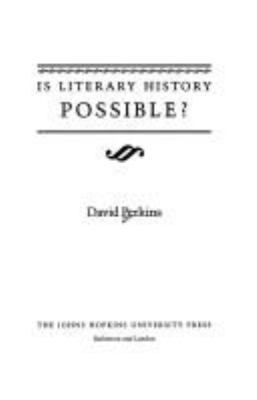 Is Literary History Possible? 0801842743 Book Cover