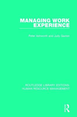 Managing Work Experience 1138294381 Book Cover