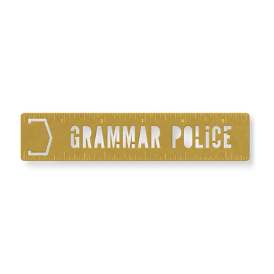 Grammar Police Metal Bookmark Stencil 0735377197 Book Cover