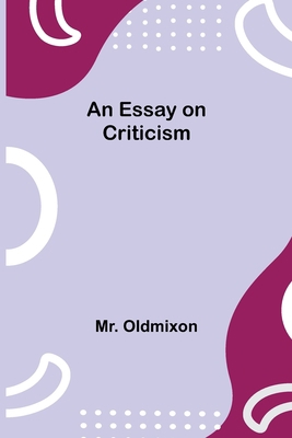 An Essay On Criticism 9354942911 Book Cover