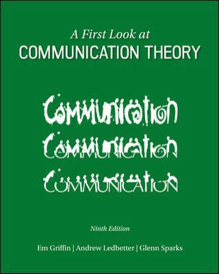 A First Look at Communication Theory 0073523925 Book Cover