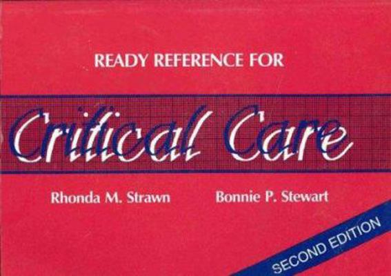 Ready Reference for Critical Care 076370251X Book Cover