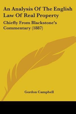 An Analysis Of The English Law Of Real Property... 1436768322 Book Cover