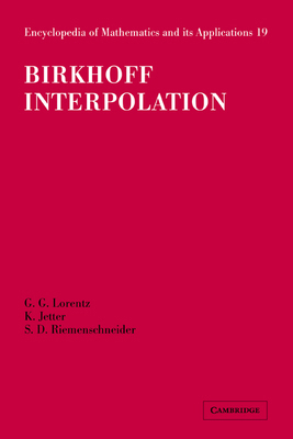 Birkhoff Interpolation 0521302390 Book Cover