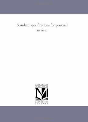 Standard Specifications for Personal Service. 142554746X Book Cover
