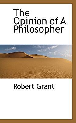 The Opinion of a Philosopher 1110557604 Book Cover