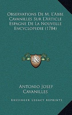 Observations De M. L'Abbe Cavanilles Sur L'Arti... [French] 1165961091 Book Cover