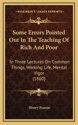 Some Errors Pointed Out In The Teaching Of Rich... 1167260422 Book Cover