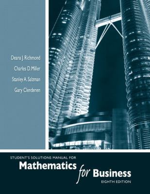 Student's Solutions Manual for Mathematics for ... 0321543041 Book Cover