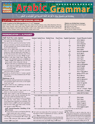 Arabic Grammar: Quickstudy Laminated Reference ... 1423202759 Book Cover