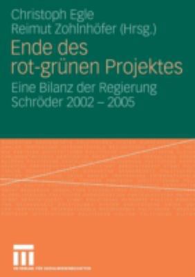 Ende Des Rot-Grünen Projekts: Eine Bilanz Der R... [German] 3531148753 Book Cover