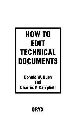How to Edit Technical Documents 0897748700 Book Cover