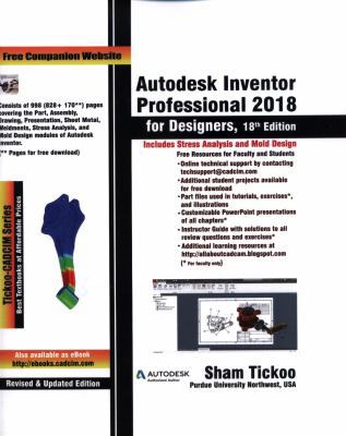 Autodesk Inventor Professional 2018 for Designers 1942689888 Book Cover