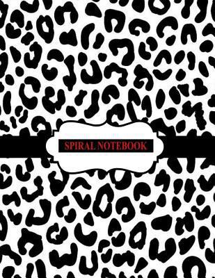 Spiral Notebook: Black and White Leopard Notebo... 1720323585 Book Cover