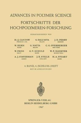 Fortschritte Der Hochpolymeren Forschung 3540037055 Book Cover