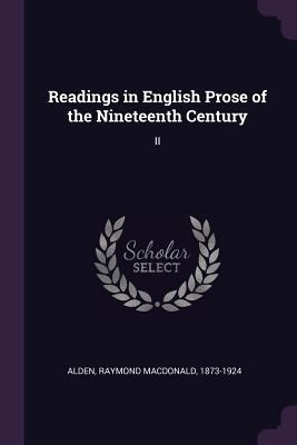 Readings in English Prose of the Nineteenth Cen... 137821546X Book Cover