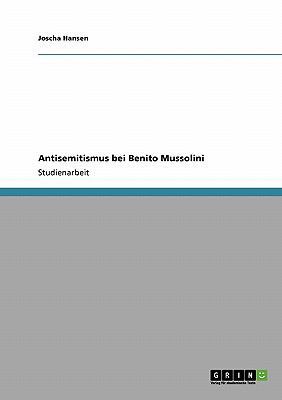 Antisemitismus bei Benito Mussolini [German] 3640306279 Book Cover