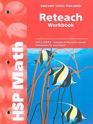 Hsp Math: Reteach Workbook Grade 4 0153568003 Book Cover