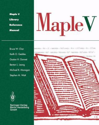 Maple V Library Reference Manual 0387941606 Book Cover