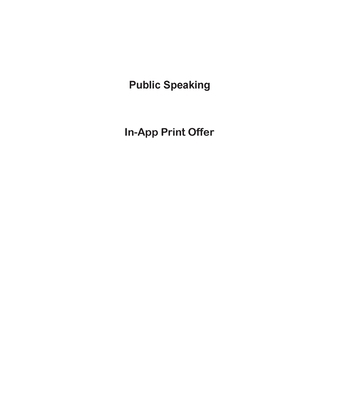 Public Speaking: Finding Your Voice -- Books a ... 0134401298 Book Cover