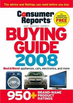 Consumer Reports Buying Guide: Best Buys for 2008 193352412X Book Cover