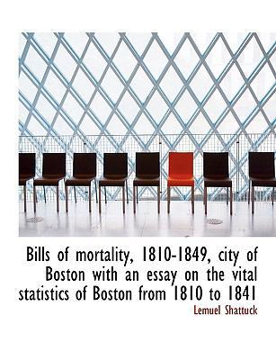 Bills of Mortality, 1810-1849, City of Boston w... [Large Print] 1116774151 Book Cover