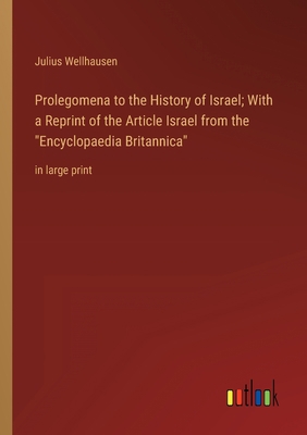 Prolegomena to the History of Israel; With a Re... 3368335065 Book Cover