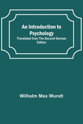 An Introduction to Psychology; Translated from ... 9356700710 Book Cover