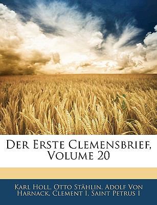 Der Erste Clemensbrief; Volume 20 [German] 114330165X Book Cover