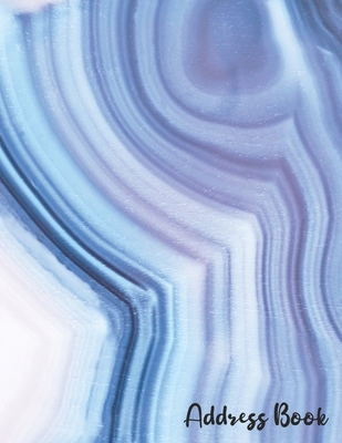 Address Book: Blue Agate Large Print Adresses B... [Large Print] B083XVGRWR Book Cover