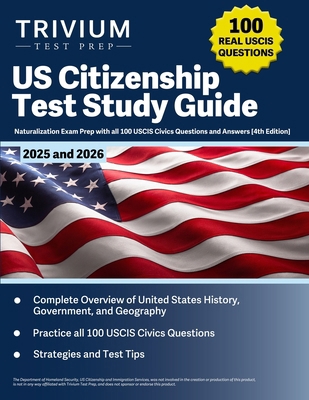 US Citizenship Test Study Guide 2025 and 2026: ... 1637984340 Book Cover