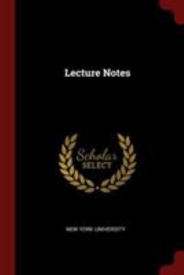 Lecture Notes 1375909975 Book Cover