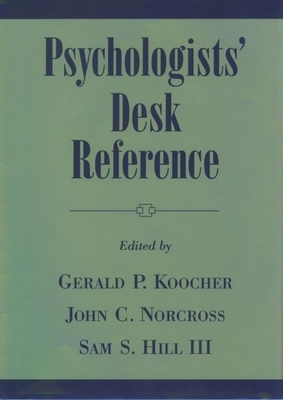 Psychologists' Desk Reference 0195111869 Book Cover