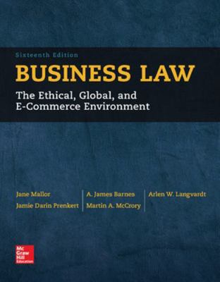 Business Law: The Ethical, Global, and E-Commer... 0077733711 Book Cover