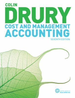 Cost and Management Accounting 1408032139 Book Cover