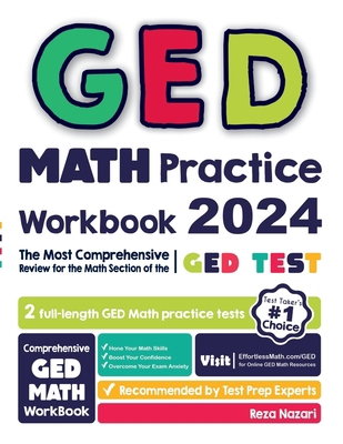 GED Math Practice Workbook: The Most Comprehens... 1637190239 Book Cover