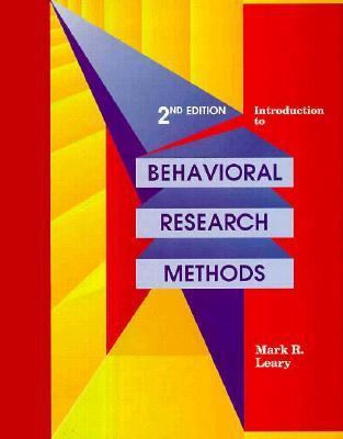 Introduction to Behavioral Research Methods 0534204902 Book Cover