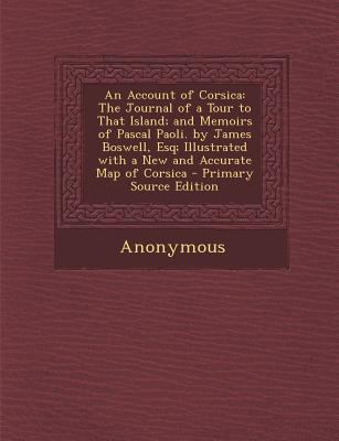 An Account of Corsica: The Journal of a Tour to... 1294165828 Book Cover