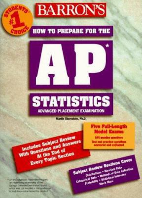 Barron's AP Statistics: Advanced Placement Test... 0764102214 Book Cover