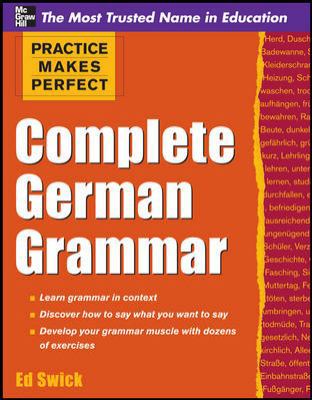 Complete German Grammar 0071763600 Book Cover