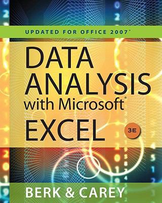 Data Analysis with Microsoft Excel(tm): Updated... 0495391786 Book Cover