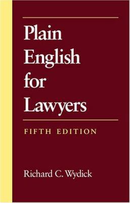 Plain English for Lawyers 1594601518 Book Cover