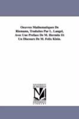 Oeuvres Mathematiques de Riemann, Traduites Par... 1418184721 Book Cover