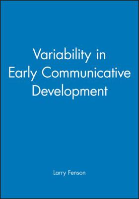 Variability Communicative Development 0631224475 Book Cover