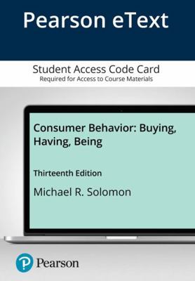 Consumer Behavior: Buying, Having, Being 0135642361 Book Cover